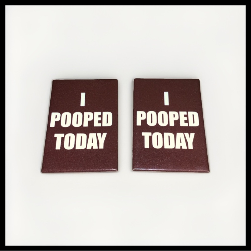 (2) I Pooped Today Magnet - Humor